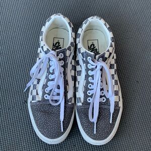 VANS Old Skool Confetti Checkerboard Glitter Shinny Women’s Shoes